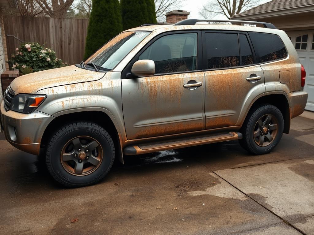 SUV exterior detail — before