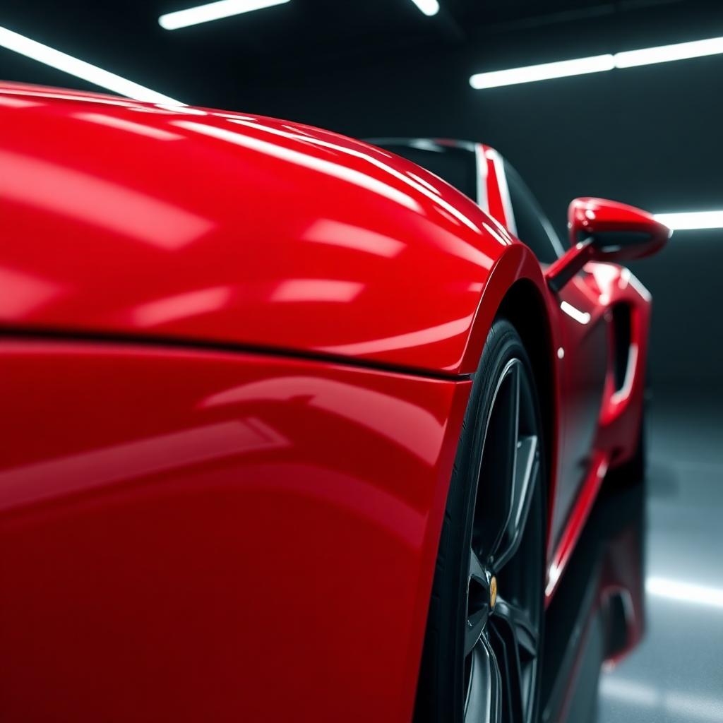 Sports car after paint correction